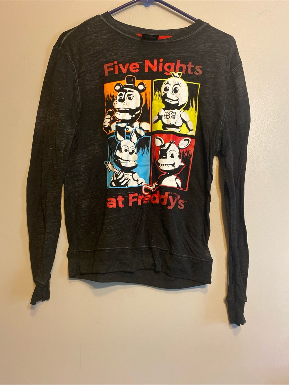 Five Nights At Freddy's 2016 Scott Cawthon Crew Neck Sweatshirt Gray Size M